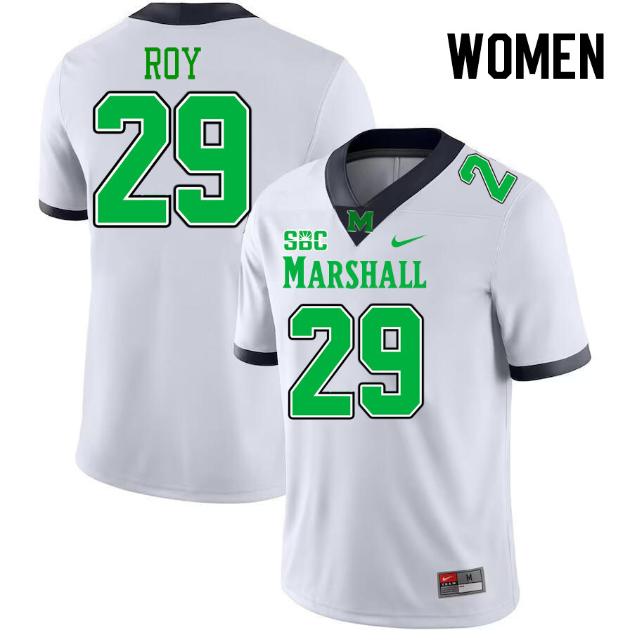 Women #29 Ishmael Roy Marshall Thundering Herd SBC Conference College Football Jerseys Stitched-Whit Women #29 Ishmael Roy Marshall Thundering Herd SBC Conference College Football Jerseys Stitched-Whit